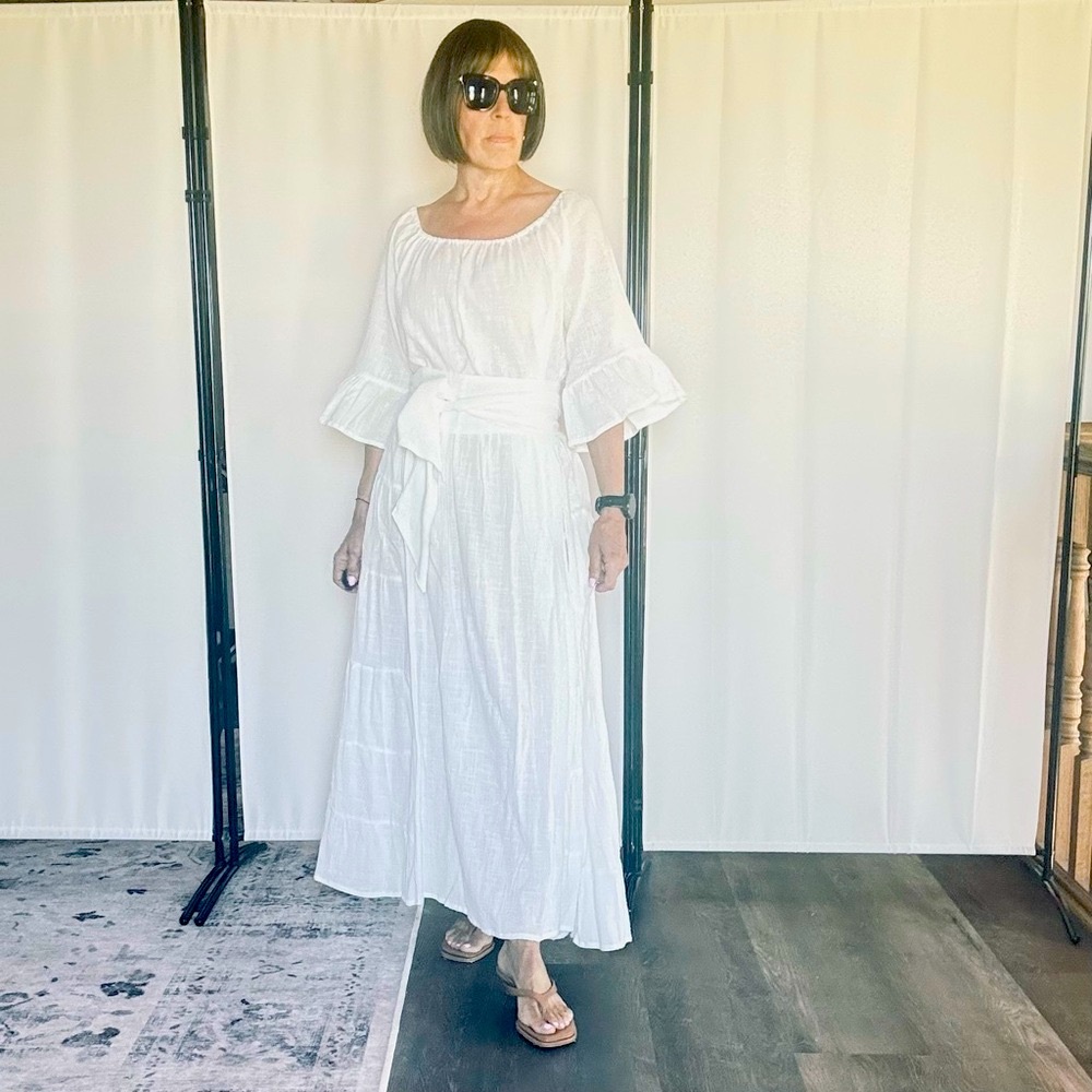 Natalie Martin White Maxi Dress